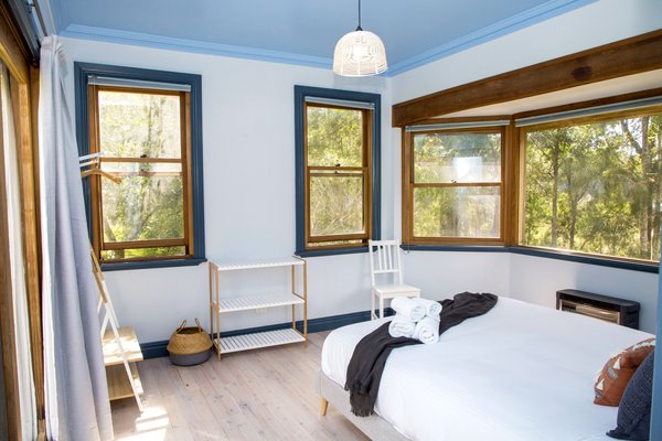 Bedroom with river views